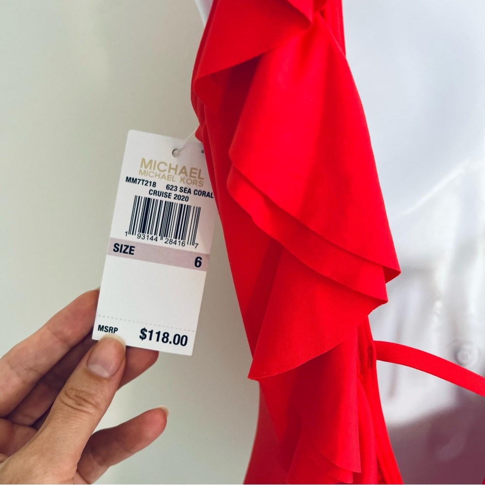 SOLD ❌ MICHAEL Michael Kors Woman’s Sea Coral Cruise One Piece Swimwear - Picture 6 of 11
